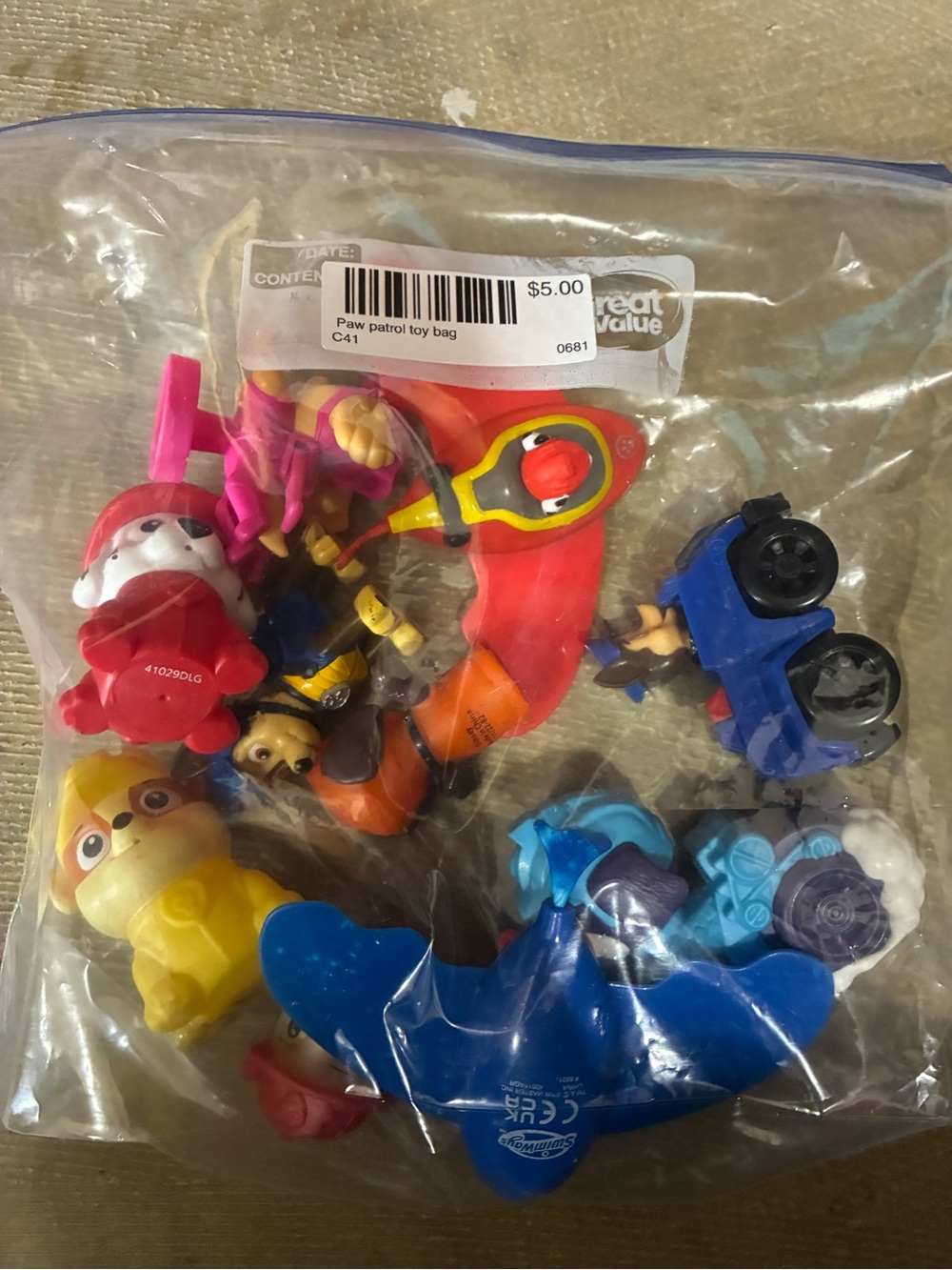 Paw Patrol Figure Bundle with Bright Red, Blue, Yellow & Pink Pieces